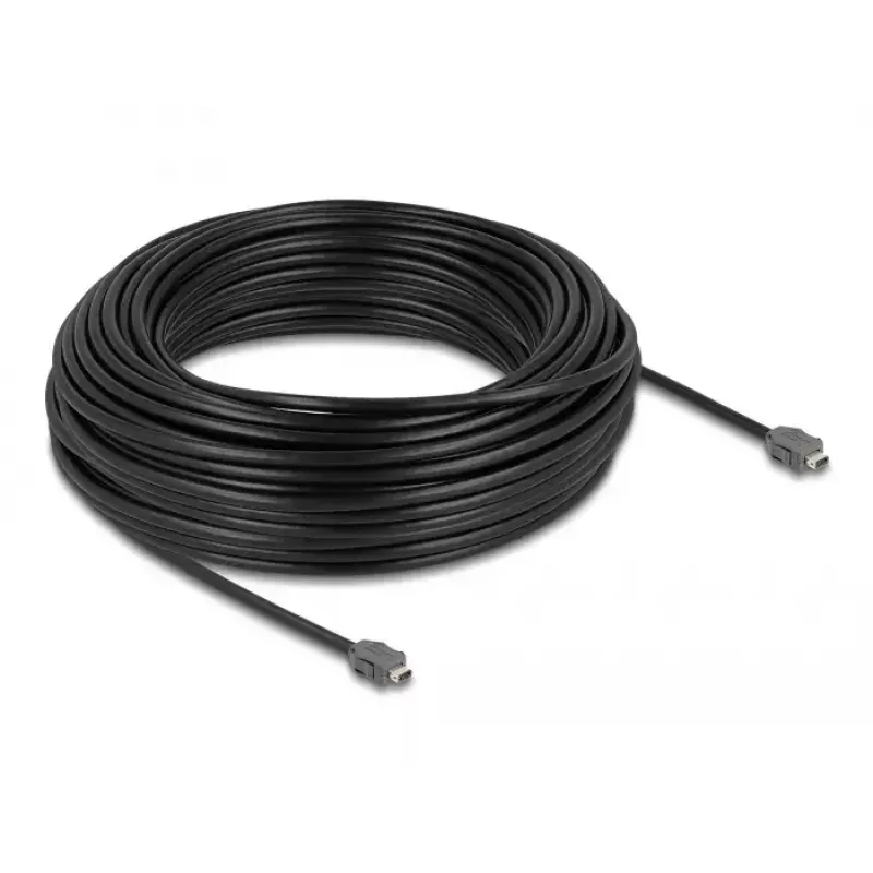 Kabel sieciowy DeLOCK Kabel ix Industrial wtyk A-kodowany do wtyku A-kodowanego kat.7 30 m czarny