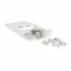 ACT CAT6A przelotowe ekranowane złącze modułowe RJ45 Styki złote Srebrny Transparentny