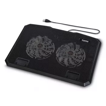 Hama Czarny Metal podkładka chłodząca do laptopa 39,6 cm (15,6 cala)