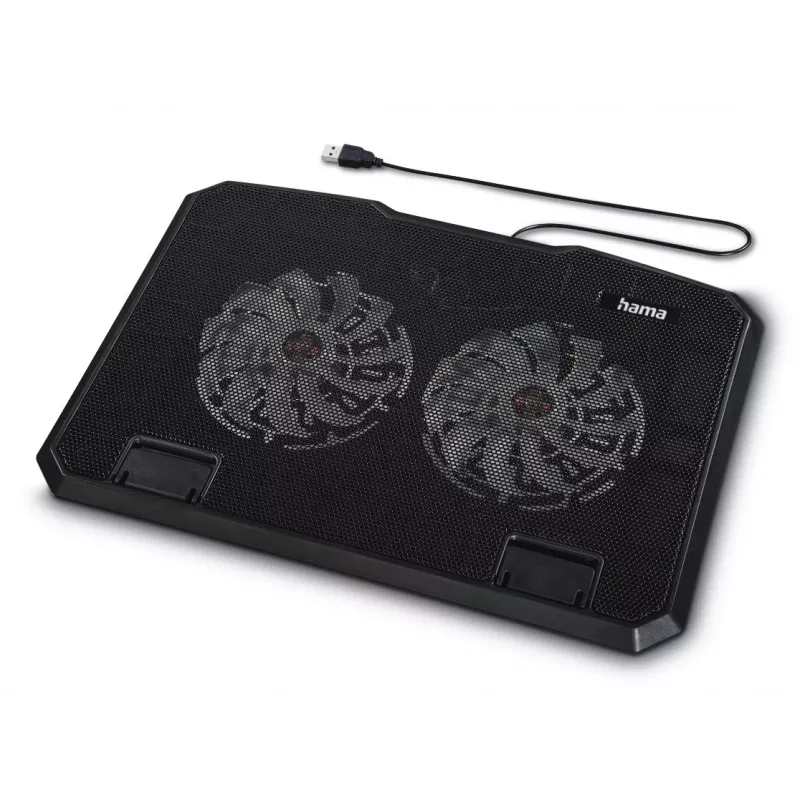 Hama Czarny Metal podkładka chłodząca do laptopa 39,6 cm (15,6 cala)