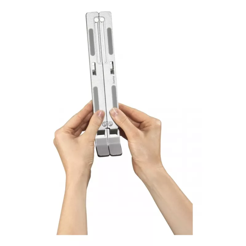 Aluminiowa podstawka pod laptopa Hama, srebrna, 39,6 cm (15,6 cala)