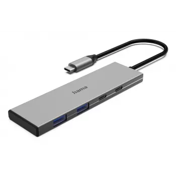 Hama 00200147 hub interfejsowy USB Type-C 10000 Mbit/s Szary