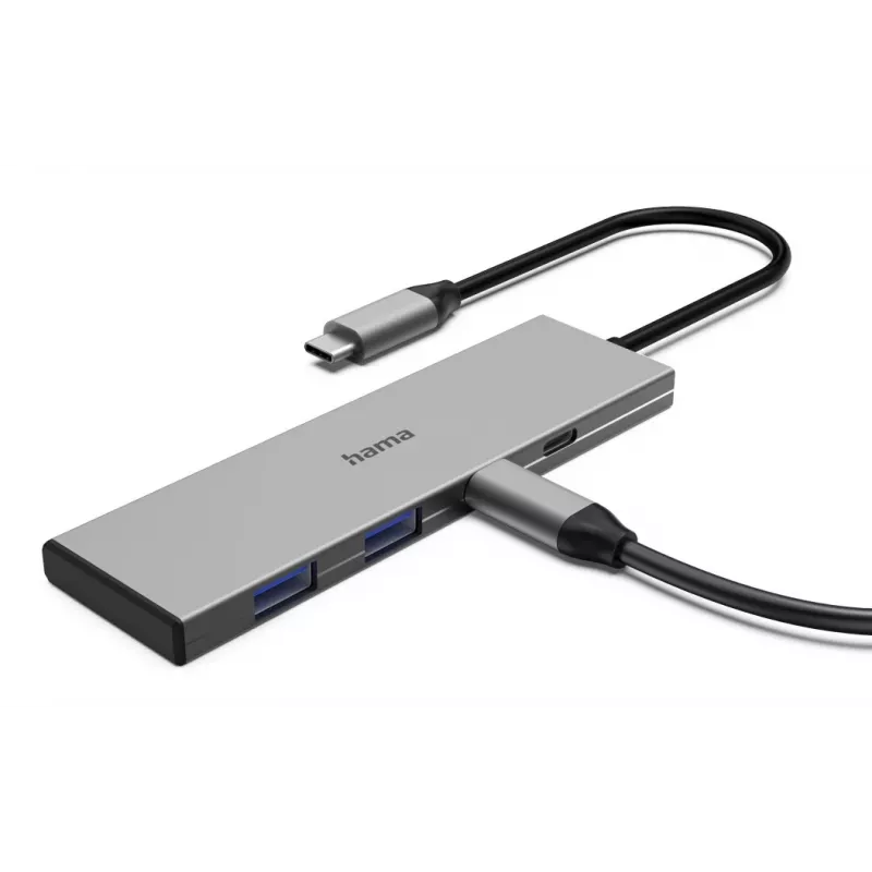 Hama 00200147 hub interfejsowy USB Type-C 10000 Mbit/s Szary