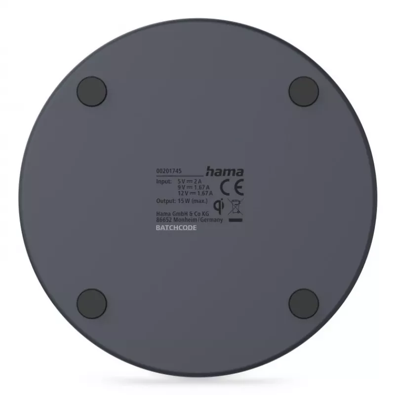 Hama 00201745 Ładowarka do urządzeń mobilnych Smartfon USB Ładowanie bezprzewodowe Szybkie ładowanie Do użytku wewnętrznego