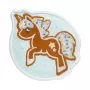Badge LAUT MAGMOJI BADGE – Jednorożec Ciastko Edycja Świąteczna, PVC i Silikon, Brązowy/Jasnoniebieski, 1 szt.