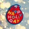 Naszywka LAUT MAGMOJI BADGE – Edycja Happy Holiday, materiał tekstylny, czerwona, 1 szt.