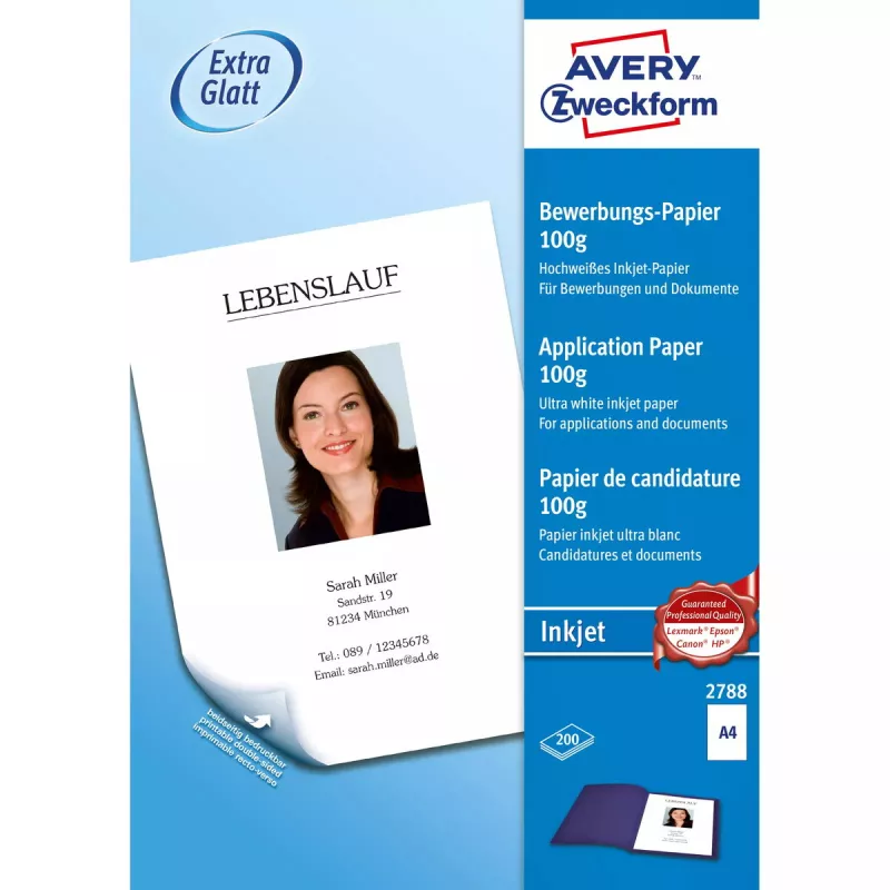 Papier do drukowania A4 Avery 2788 Satin biały