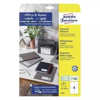 Samoprzylepna etykieta prostokątna Avery 6124