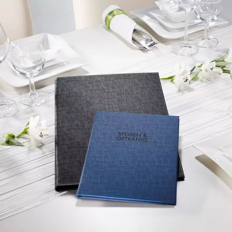 Folder Sigel SM115 Leather Linen Plastic Czarny A5