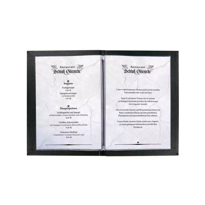 Folder Sigel SM115 Leather Linen Plastic Czarny A5
