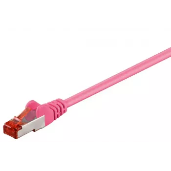 Kabel sieciowy Goobay 95495 magenta 2 m Cat6 S/FTP