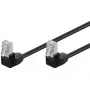 Patch kabel Goobay CAT 5e 2x 90° Kątowy F/UTP Czarny 0.25m
