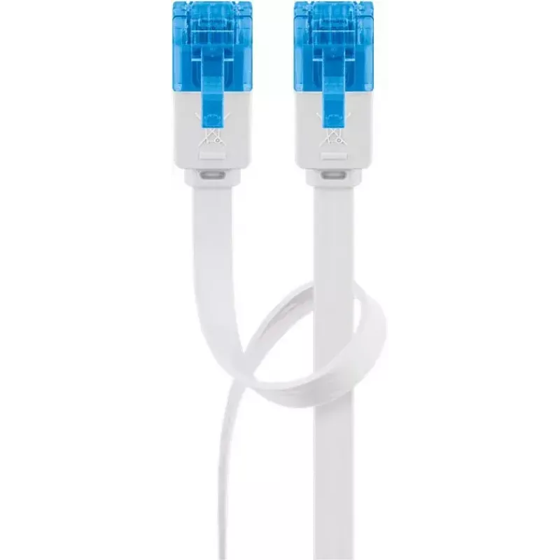 Płaski kabel krosowy Goobay CAT 6A U/UTP Biały 10m