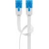 Goobay CAT 6A Płaski kabel krosowy U/UTP biały 20m