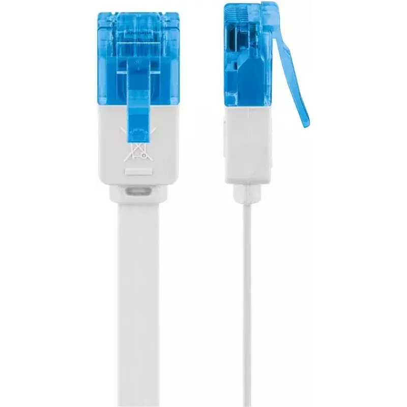 Goobay CAT 6A Płaski kabel krosowy U/UTP biały 20m