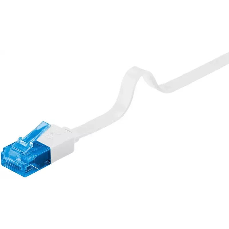 Goobay CAT 6A Płaski kabel krosowy U/UTP biały 20m