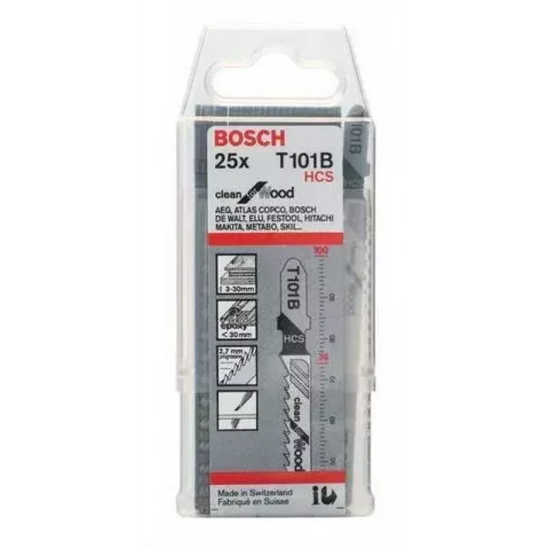 Bosch 2 608 633 622 brzeszczot do wyrzynarek/pił szablastych/pilarek szablastych Brzeszczot do wyrzynarki Stal wysokowęglowa (HCS) 25 szt.