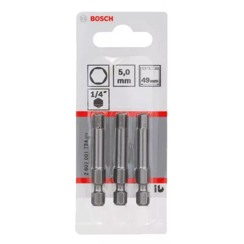 Końcówka wkrętakowa Bosch 2607001734 extra twarda 3 szt. Hex 5 mm