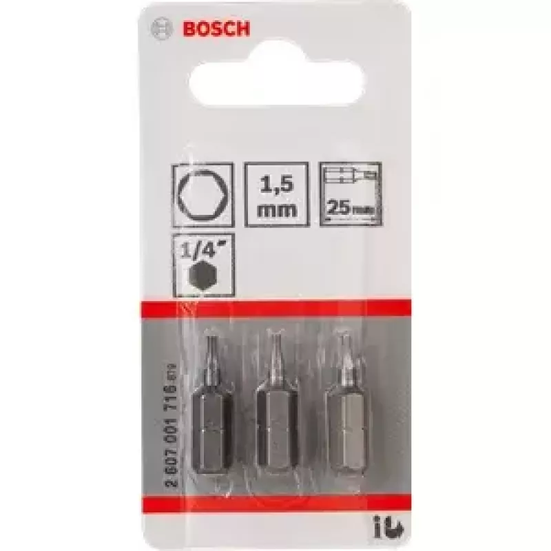 Bosch 2 607 001 716 końcówka wkrętakowa 3 szt.