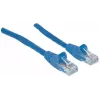 Intellinet kabel krosowy sieciowy, Cat6, 20 m, niebieski, CCA, U/UTP, PVC, RJ45, pozłacane styki, bezzaczepowa osłona, z osłoną, dożywotnia gwarancja