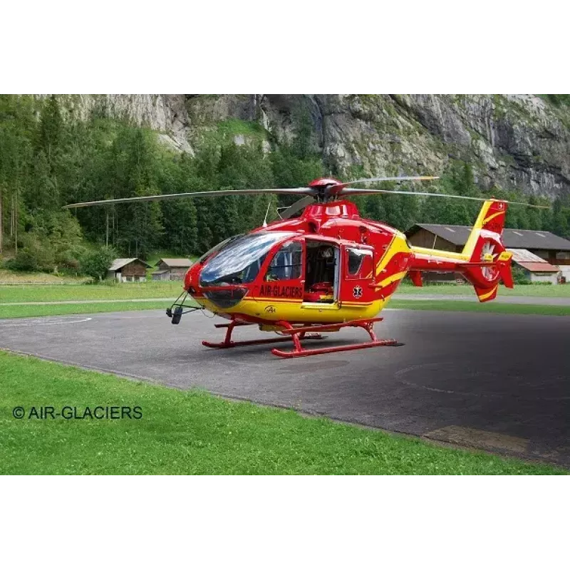 Model śmigłowca REVELL EC135 Air-Glaciers, zestaw do montażu, skala 1:72, długość 143 mm, średnica wirnika 140 mm