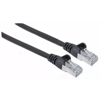 Intellinet sieciowy Patch kabel, przewód Cat7/wtyki Cat6A, 10 m, czarny, miedź, S/FTP, LSOH/LSZH, PVC, RJ45, pozłacane styki, bezpieczne zatrzaski, osłona, dożywotnia gwarancja