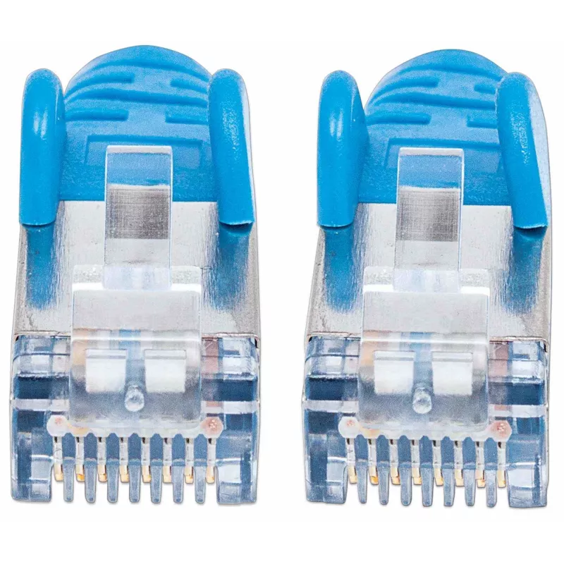 Intellinet sieciowy Patch kabel, Cat7 kabel/Cat6A Plugs, 15m, niebieski, miedź, S/FTP, LSOH / LSZH, PVC, RJ45, Gold Plated Contacts, Snagless, Booted, Lifetime Warranty