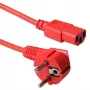 ACT Powercord przewód zasilający CEE 7/7 męski (kątowy) - C13 czerwony 1,8 m