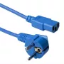 ACT Powercord główny wtyk CEE 7/7 męski (kątowy) - C13 niebieski 1,8 m