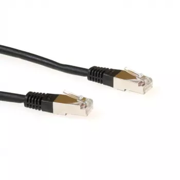 ACT Czarny kabel krosowy F/UTP CAT5E 1.5 m ze złączami RJ45