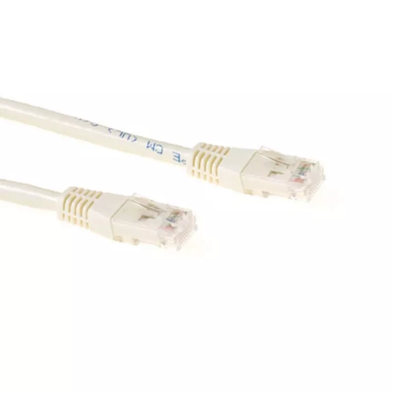 ACT kabel krosowy U/UTP CAT6 w kolorze kości słoniowej 1 m ze złączami RJ45