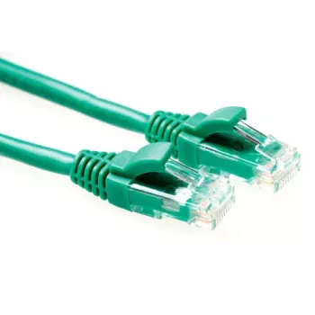 Zielony kabel krosowy ACT 10 m U/UTP CAT5E poziom komponentów ze złączami RJ45