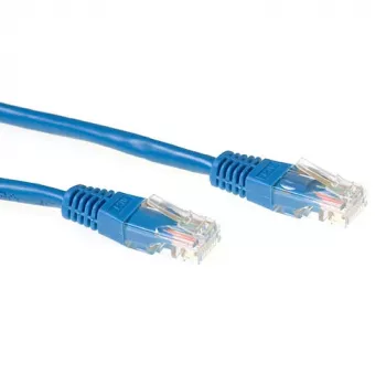 ACT niebieski 7-metrowy kabel krosowy LSZH U/UTP CAT6A ze złączami RJ45