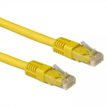 ACT Żółty 5-metrowy kabel krosowy LSZH U/UTP CAT6A ze złączami RJ45