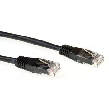 Kabel krosowy ACT Czarny 0,5 m LSZH U/UTP CAT6A ze złączami RJ45