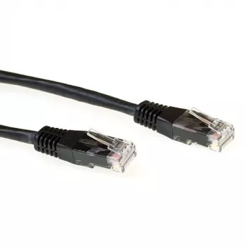Kabel krosowy ACT czarny 1,5 m LSZH U/UTP CAT6A ze złączami RJ45