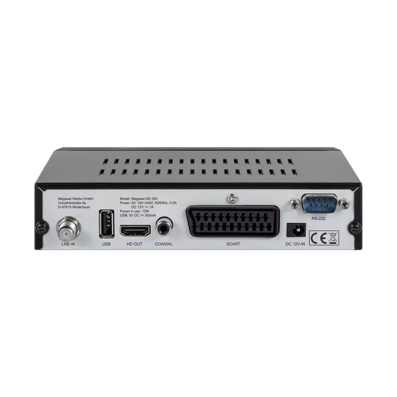 Odbiornik Megasat HD 390 kabel Full HD Czarny