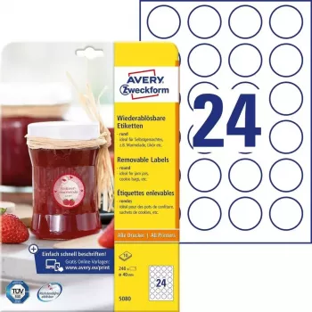 Samoprzylepna etykieta okrągła Avery 5080