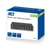 ACT, przełącznik sieciowy, 6 portów, 10/100 Mb/s. 4x port PoE+ (30 W)