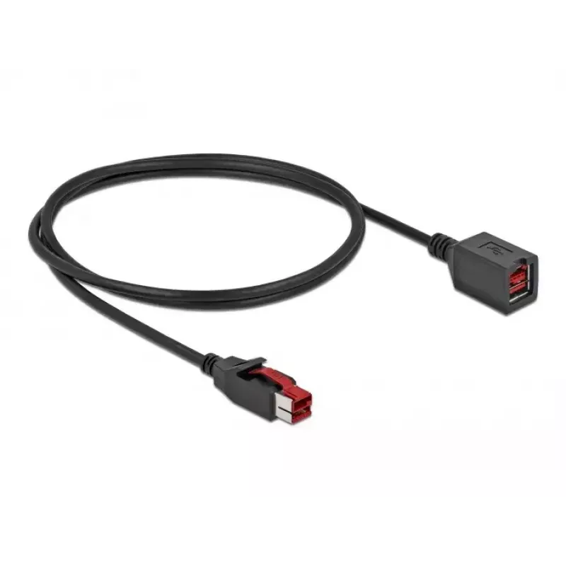 Przedłużacz USB Powered DeLOCK 85985 24 V 1 m Czarny