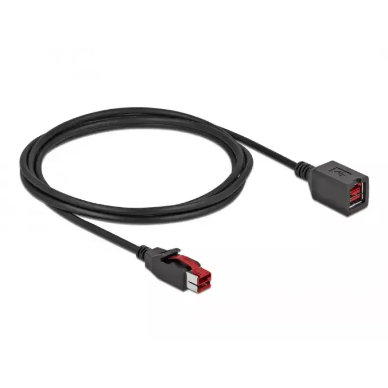 Przedłużacz USB z zasilaniem DeLOCK 85986 24 V 2 m Czarny