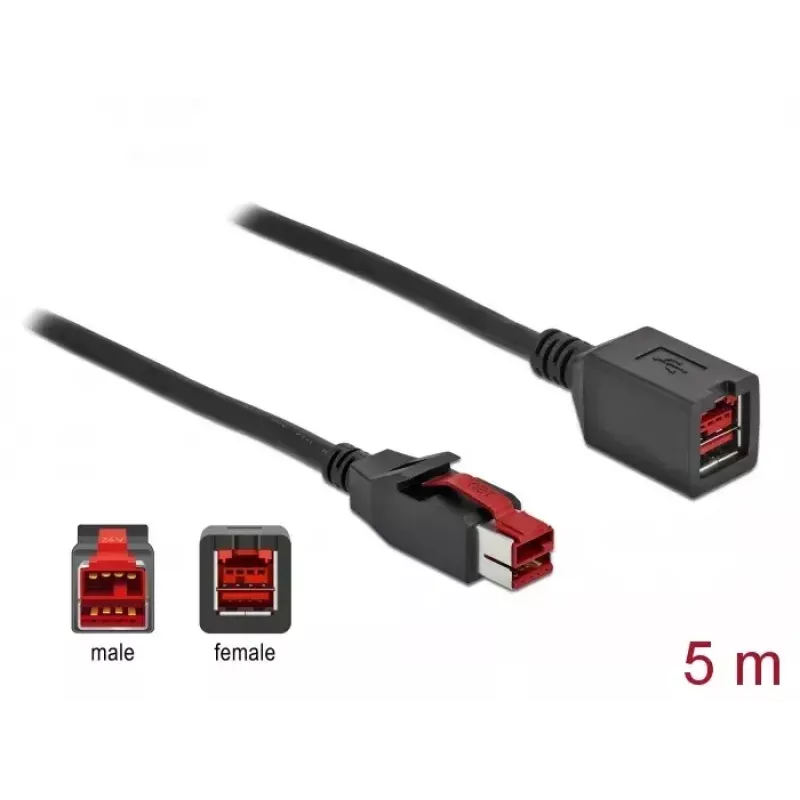 Przewód przedłużający Powered USB DeLOCK 85989 24 V 5 m
