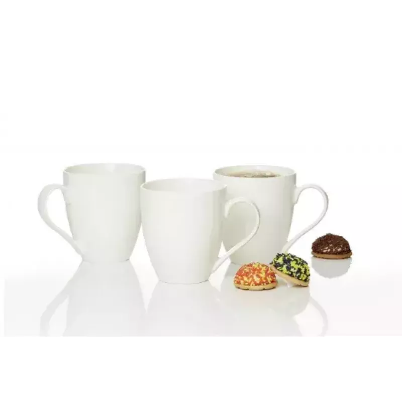 Ritzenhoff & Breker Gusto Jumbo Coffee Mug, 0.6L, biały Porcelain, Dishwasher Safe, 110mm - 6 Pack (088762)