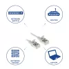 ACT Szary 0,5 metra LSZH U/FTP CAT6A cienki kabel krosowy do centrów danych z wtykami RJ45