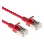 ACT Czerwony 2 metry LSZH U/FTP CAT6A slimline patch kabel do centrów danych bez zaczepów ze złączami RJ45
