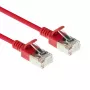ACT Czerwony 3 metry LSZH U/FTP CAT6A cienki kabel krosowy do centrów danych z bez zaczepowymi złączami RJ45
