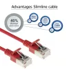 ACT Czerwony kabel krosowy 0,25 m LSZH U/FTP CAT6A slimline do centrów danych z wtykami RJ45