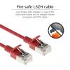 ACT Czerwony kabel krosowy 0,25 m LSZH U/FTP CAT6A slimline do centrów danych z wtykami RJ45