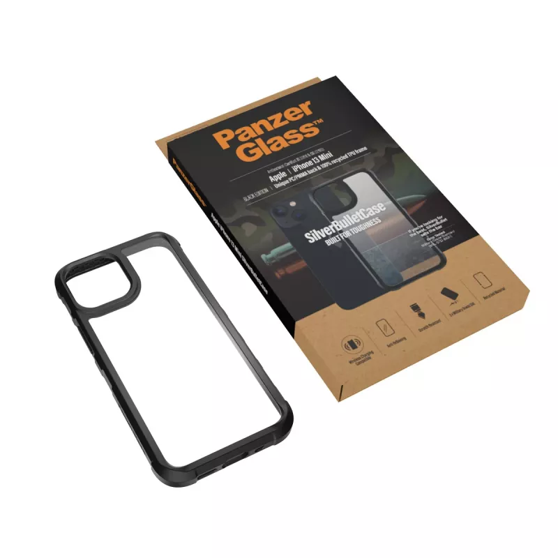 Pokrowiec PanzerGlass SilverBullet ClearCase iPhone 13 Mini Czarny