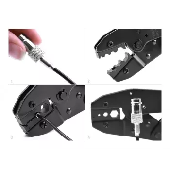 Zaciskarka kablowa z mechanizmem zapadkowym DeLOCK 90533